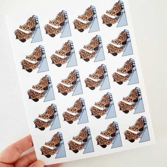 LB069 Animal Print Ankle Booties Poshmark Sticker Sheets [Price Firm] - Picture 2 of 5